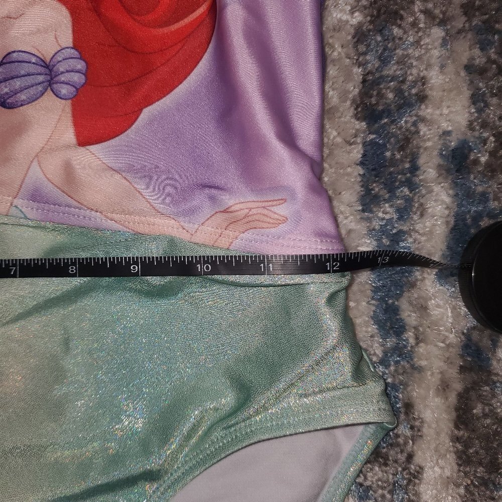 Little Mermaid Girls Ariel Cut Out One Piece Swimsuit || 10/12 - Picture 7 of 8